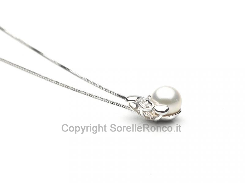 GIROCOLLO IN ORO E PERLA Ø 8 MM